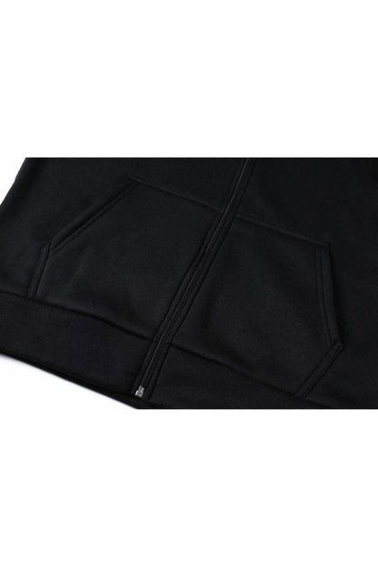 One Piece Mugiwara Baskılı Oversize Fermuarlı Siyah Unisex Kapüşonlu Hırka