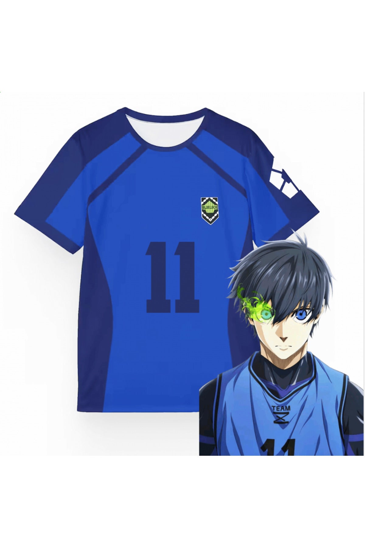 Anime Blue Lock Mavi KARASU 6 Unisex Forma Unisex T-shirt