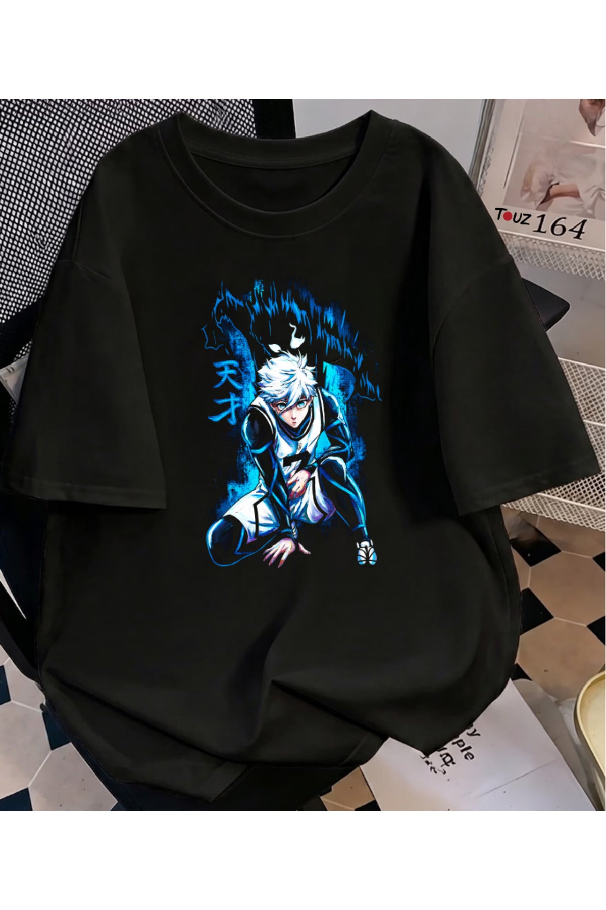 Anime BlueLock Nagi Baskılı Unisex Oversize T-Shirt