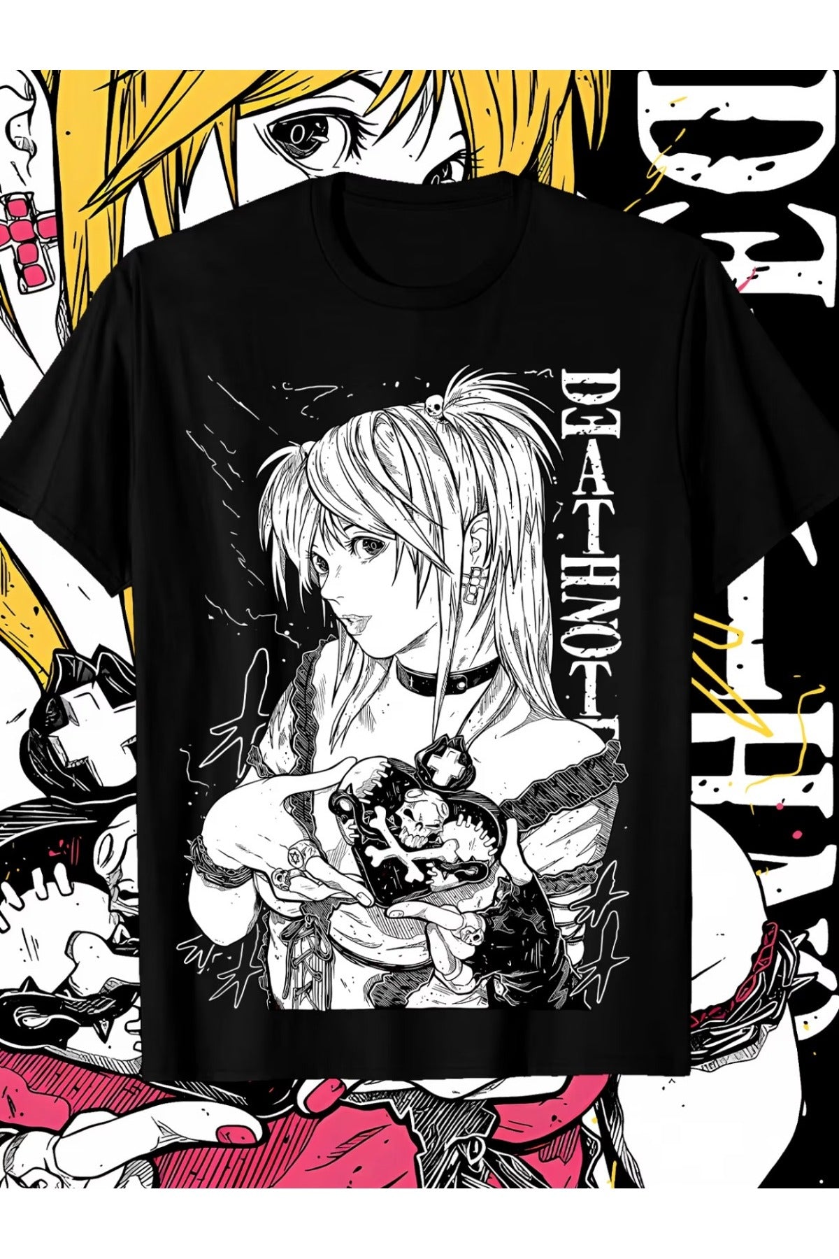 Anime Death Note Baskılı Unisex Oversize T-Shirt