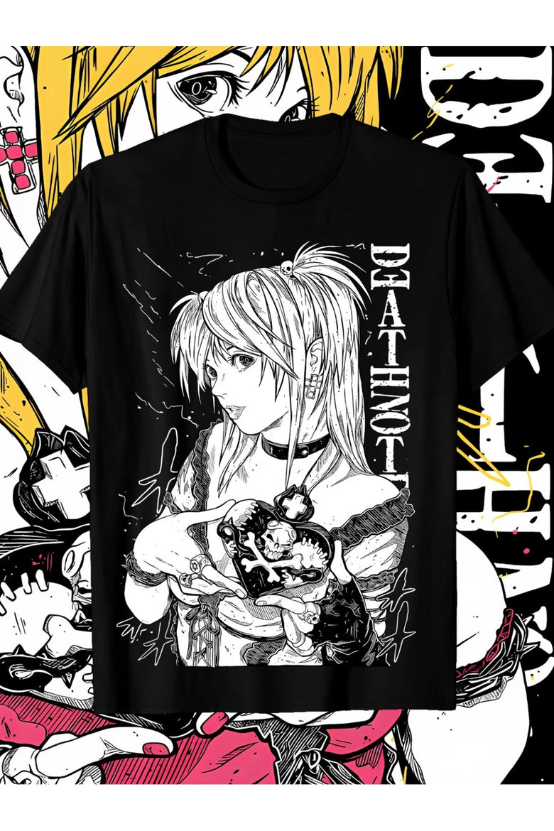 Anime Death Note Baskılı Unisex Oversize T-Shirt