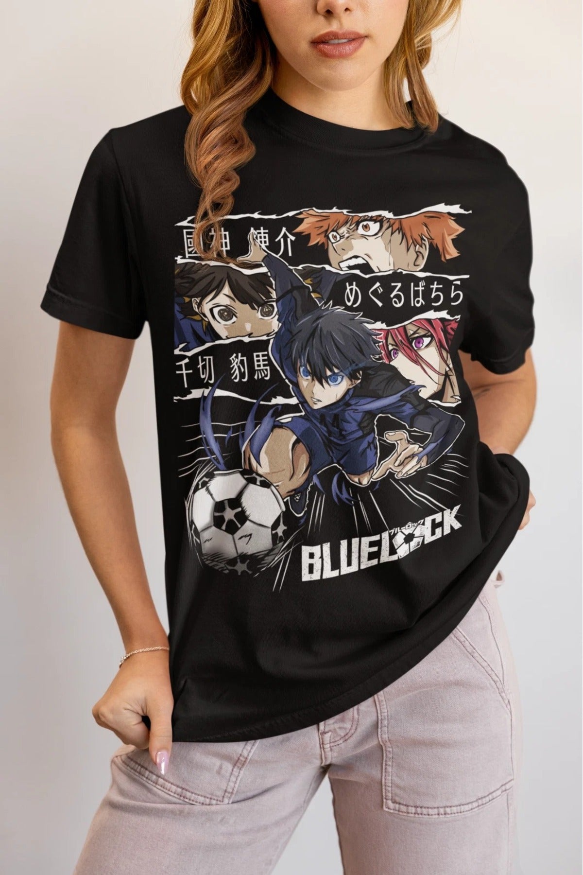 Anime Bluelock Baskılı Unisex Oversize T-Shirt