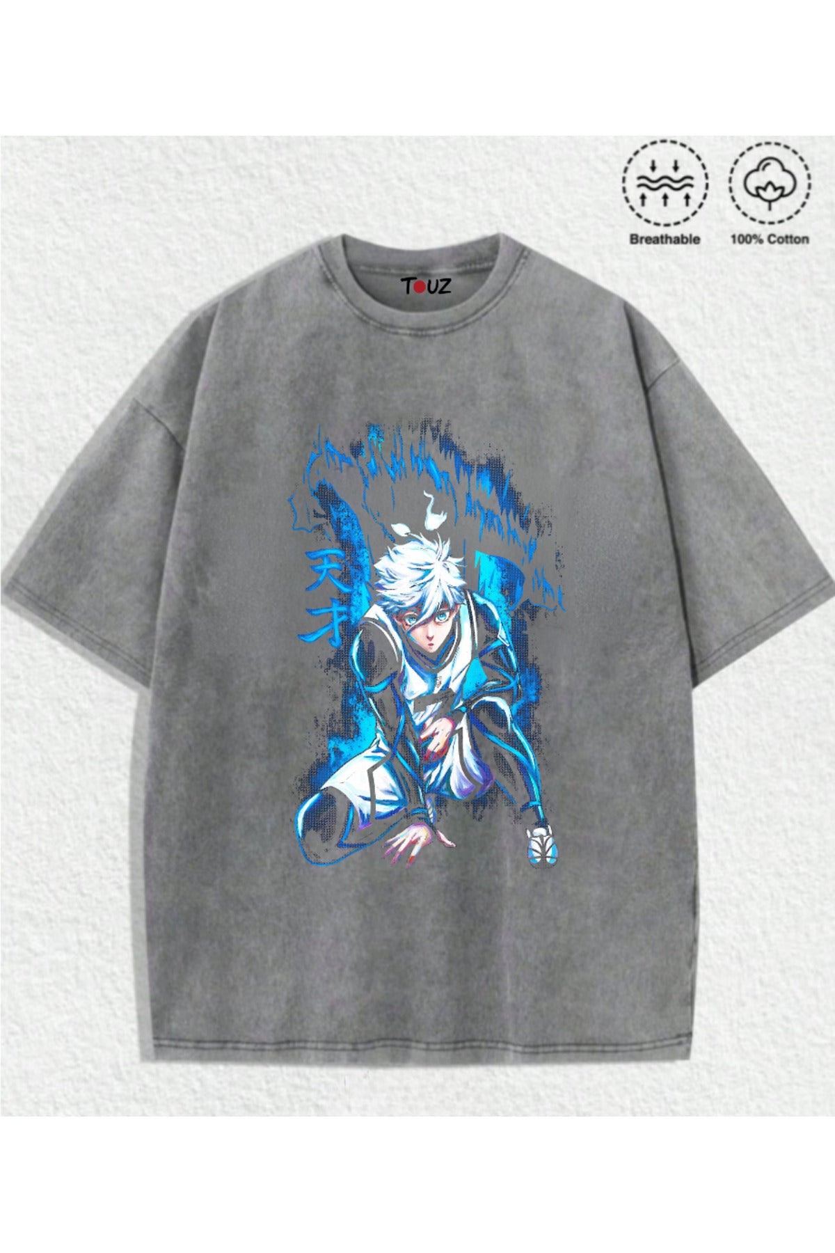 Anime BlueLock Nagi Baskılı Unisex Oversize T-Shirt