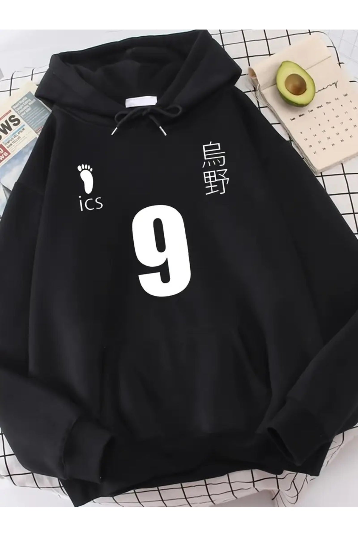 Kageyama Tobio Haikyuu Anime Baskılı Kapüşonlu Sweatshirt Hoodie