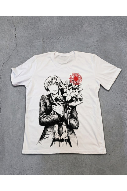 Anime Chainsaw Man Baskılı Unisex Oversize T-Shirt