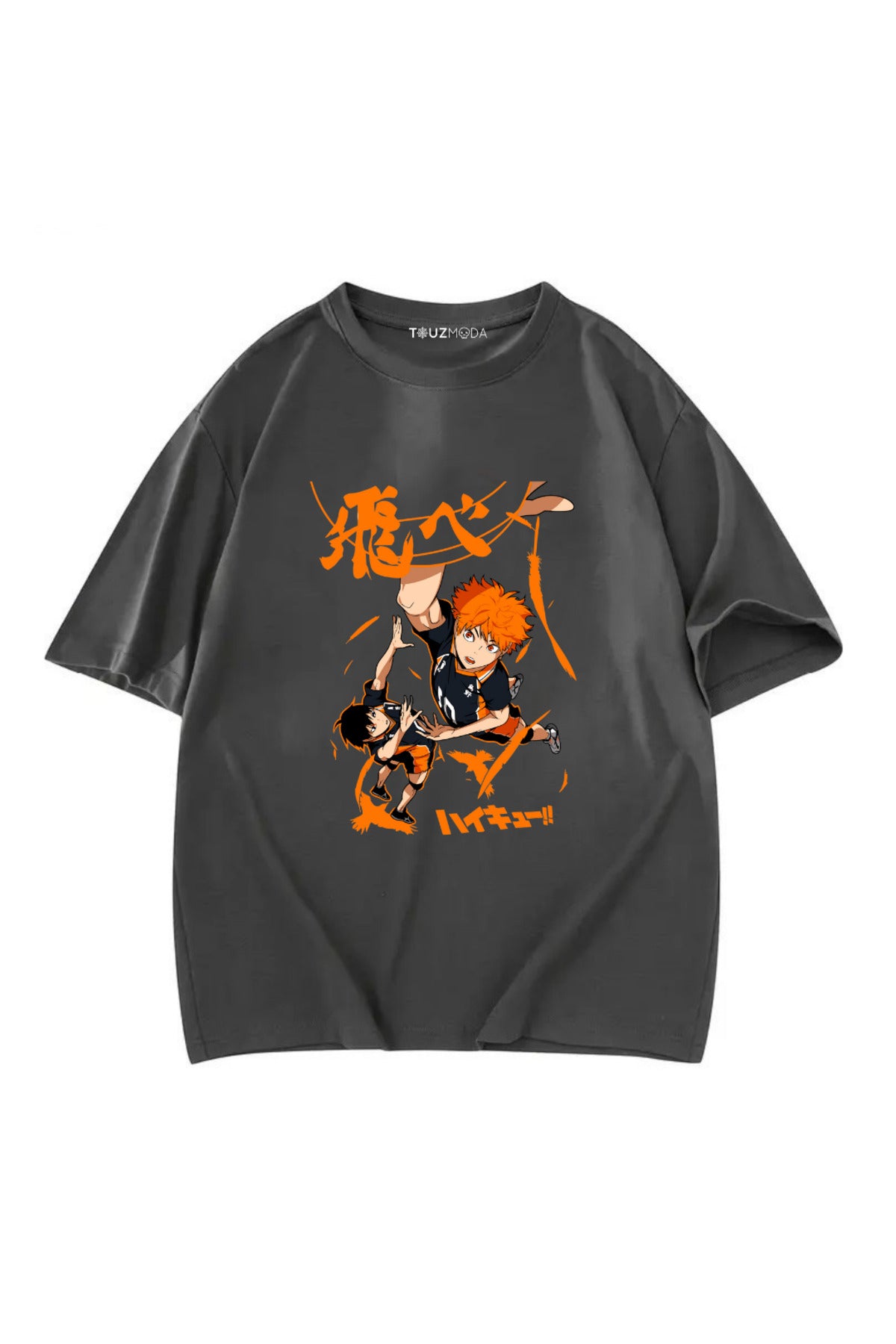 Anime Karasuno Haikyuu Baskılı Unisex Oversize  T-shirt