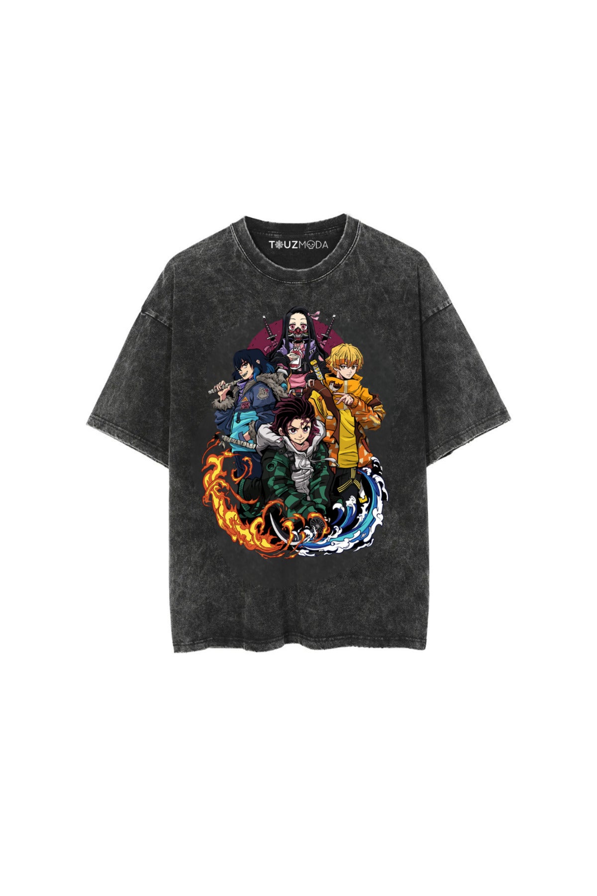 Anime Demon Slayer Baskılı Unisex Oversize  T-Shirt