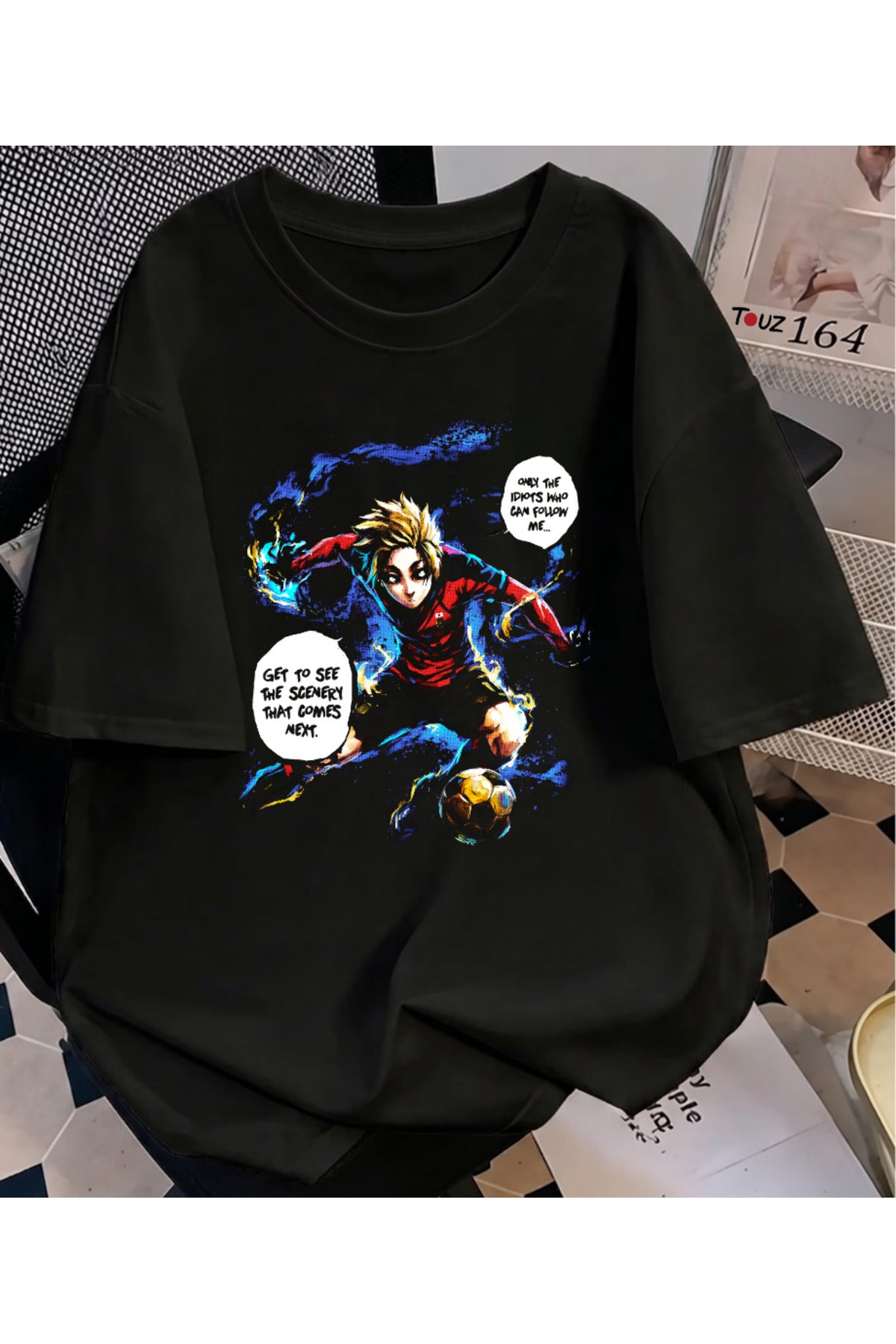 Anime BlueLock Kaiser Baskılı Unisex Oversize T-Shirt