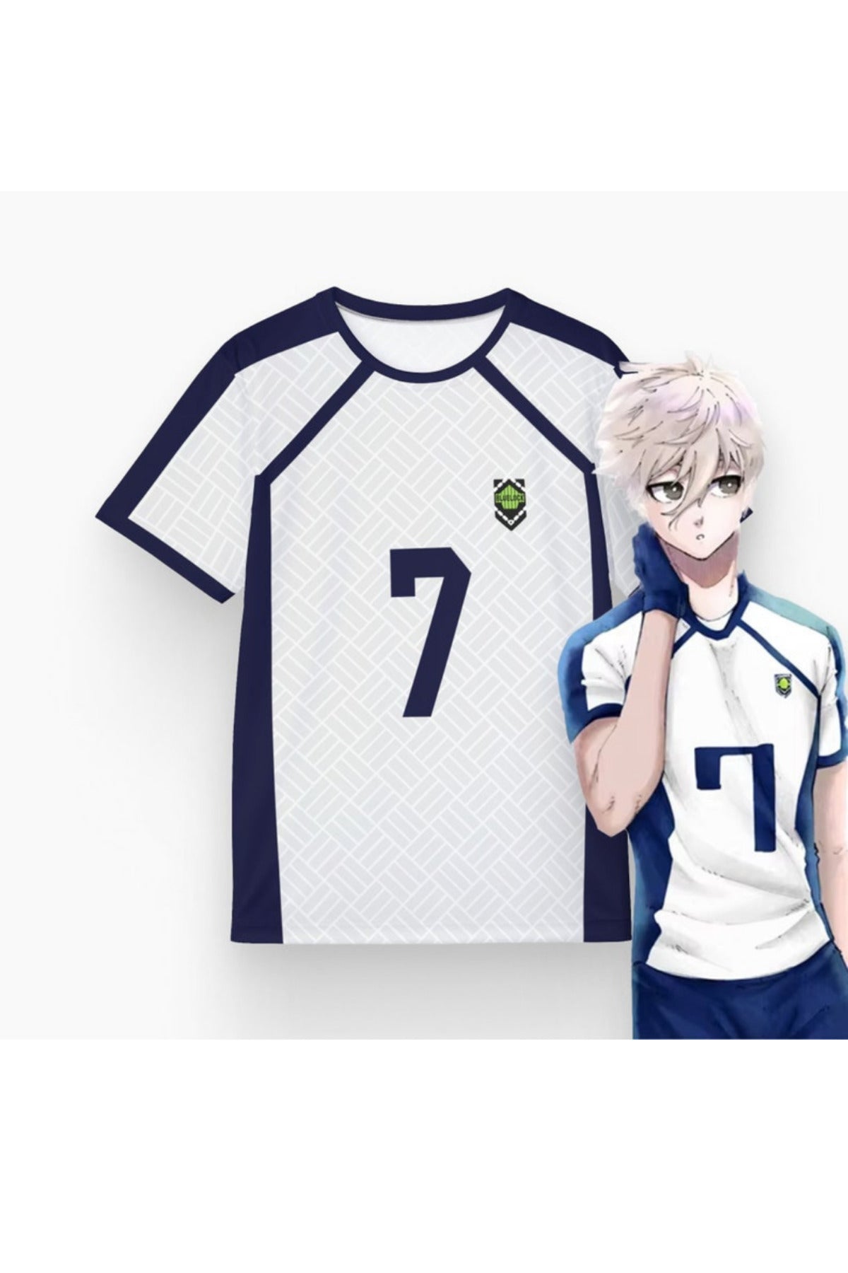 Siyah Bordo Anime Blue Lock Forma Unisex T-shirt
