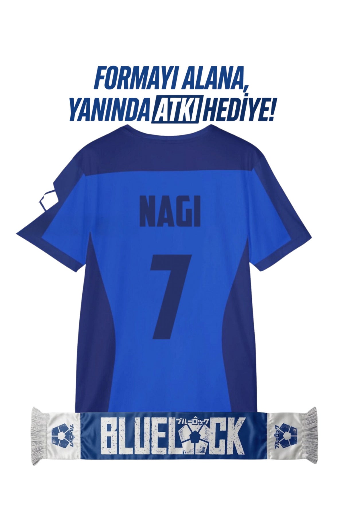 Anime Blue Lock Unisex Forma Unisex T-shirt (ATKI HEDİYELİ)