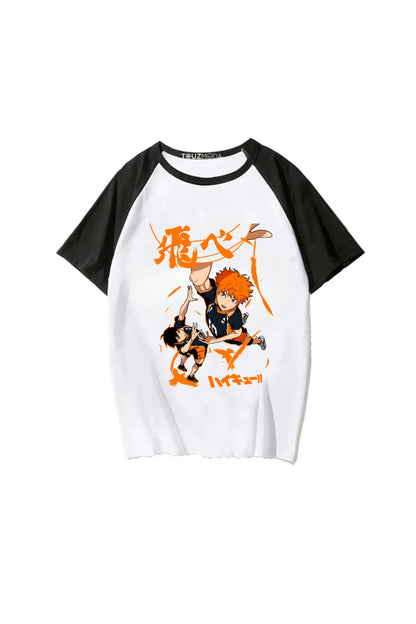 Anime Karasuno Haikyuu Baskılı Unisex Oversize  T-shirt