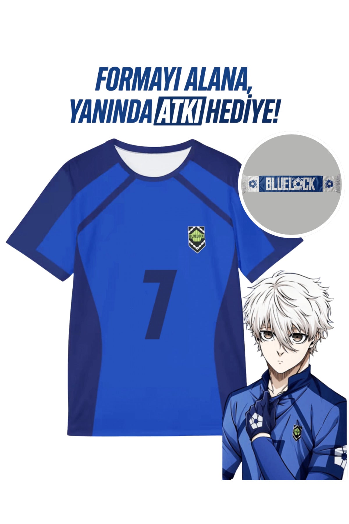 Anime Blue Lock Unisex Forma Unisex T-shirt (ATKI HEDİYELİ)