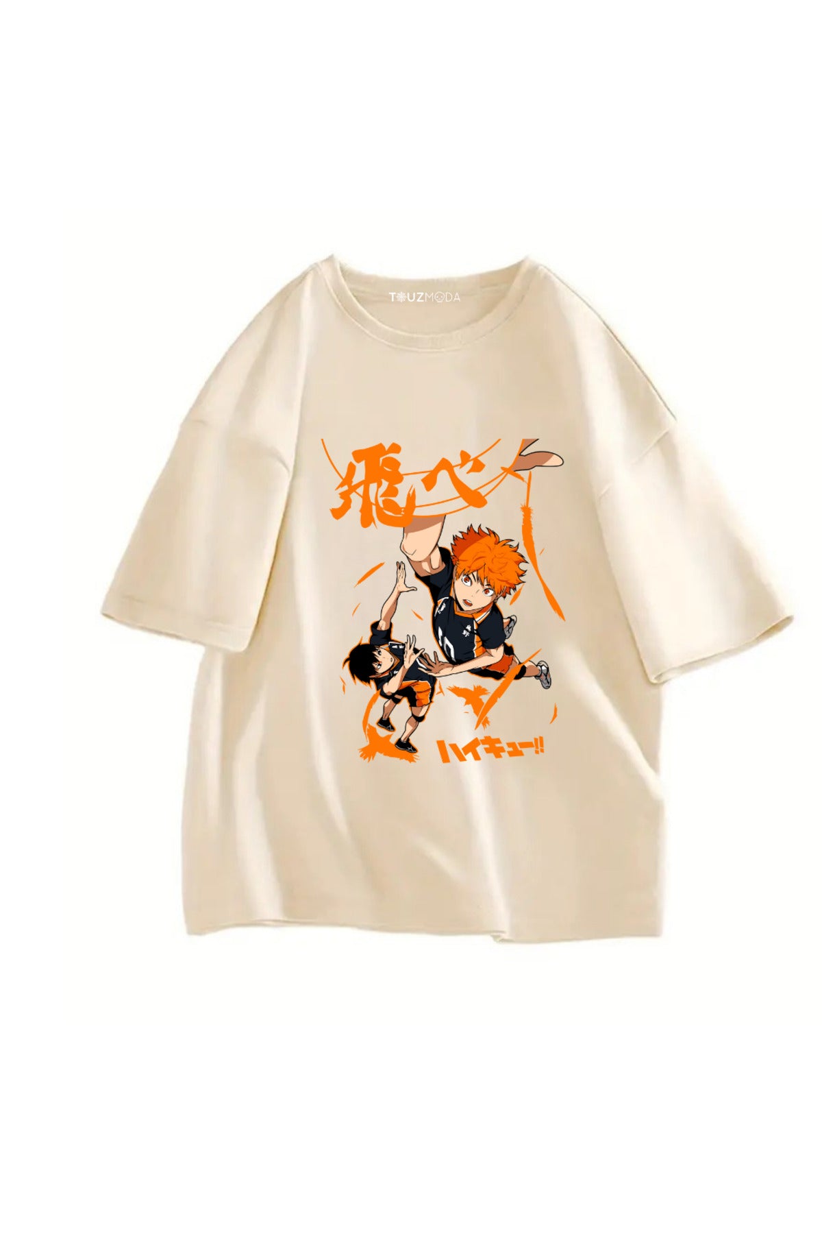 Anime Karasuno Haikyuu Baskılı Unisex Oversize  T-shirt