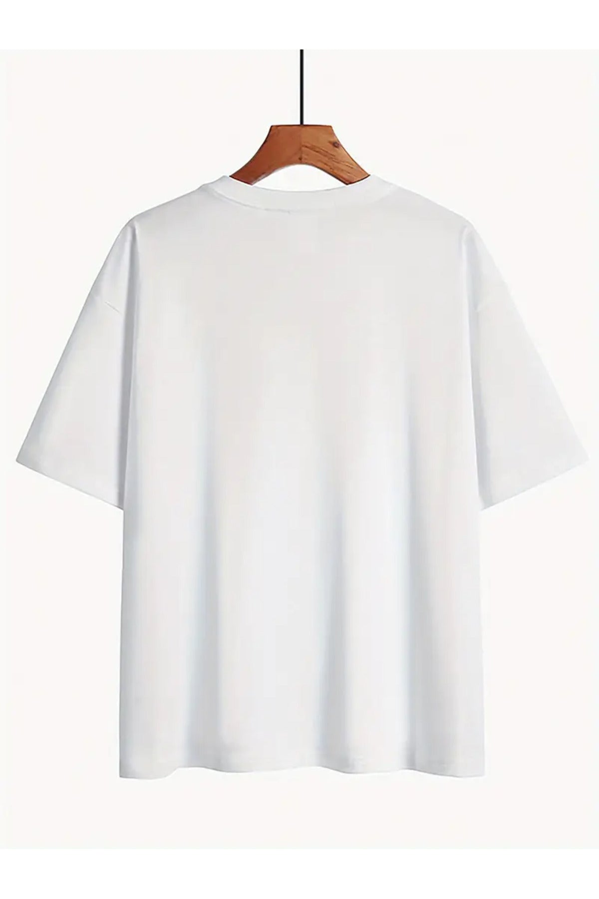 Anime Paint Baskılı Unisex Oversize T-shirt