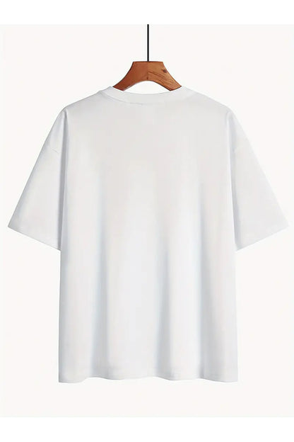 Anime Paint Baskılı Unisex Oversize T-shirt