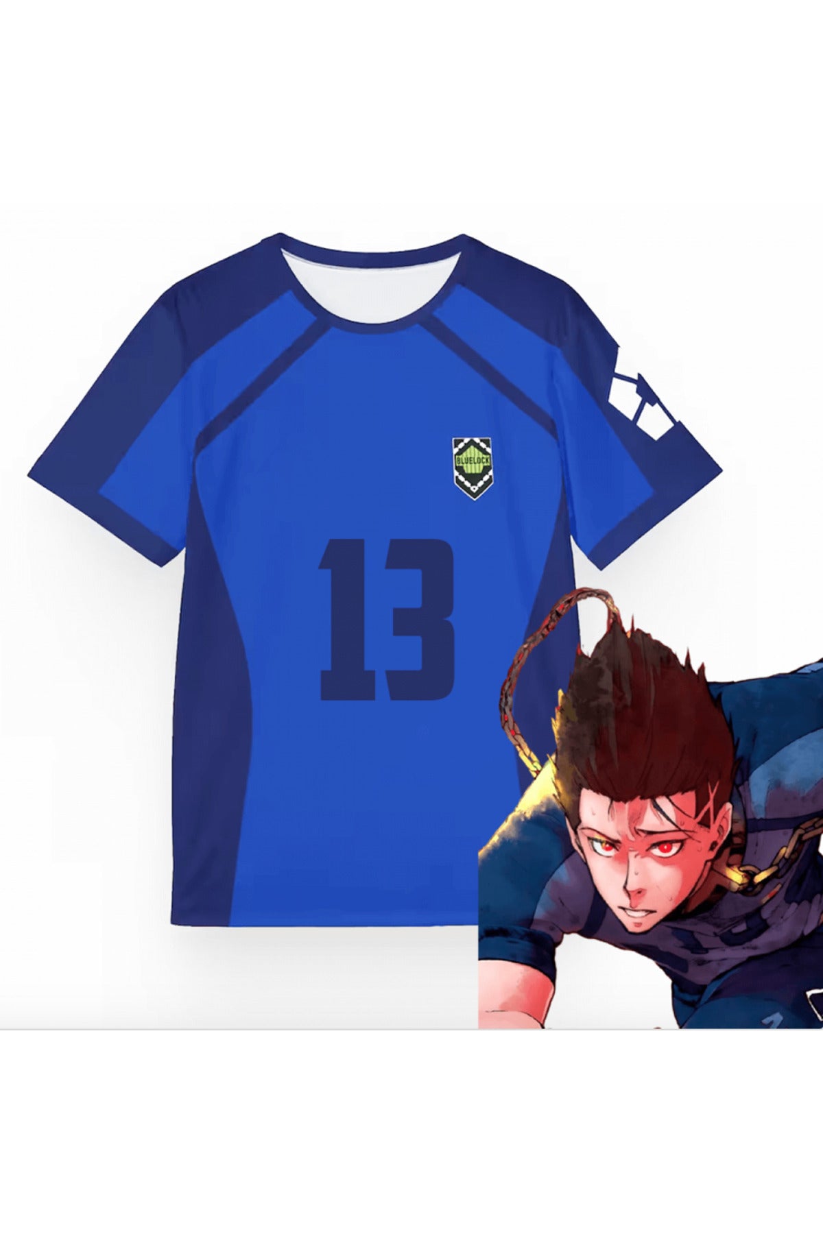 Anime Blue Lock Mavi KARASU 6 Unisex Forma Unisex T-shirt