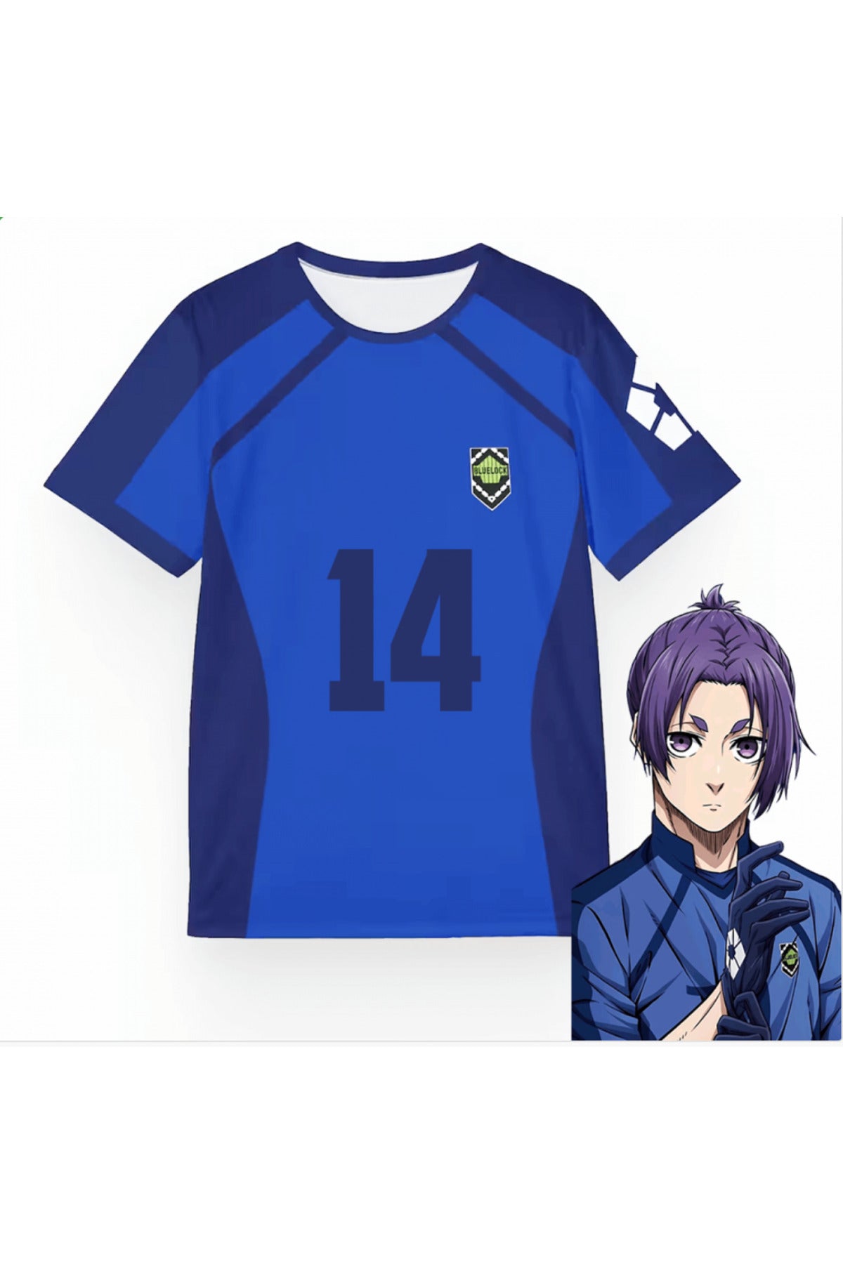 Anime Blue Lock Mavi KARASU 6 Unisex Forma Unisex T-shirt
