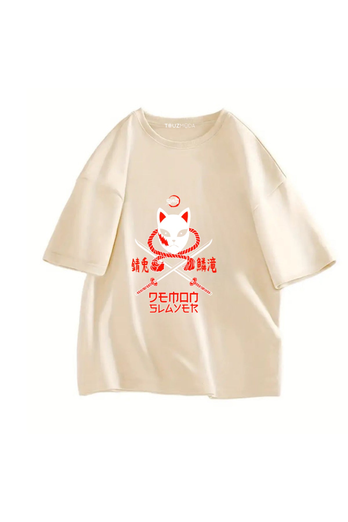 Anime Demon Slayer Baskılı Unisex Oversize  T-Shirt