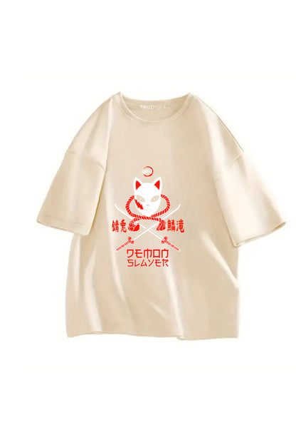 Anime Demon Slayer Baskılı Unisex Oversize  T-Shirt