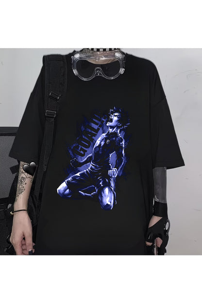 Anime Blue Lock Isagi Baskılı Unisex Oversize T-Shirt