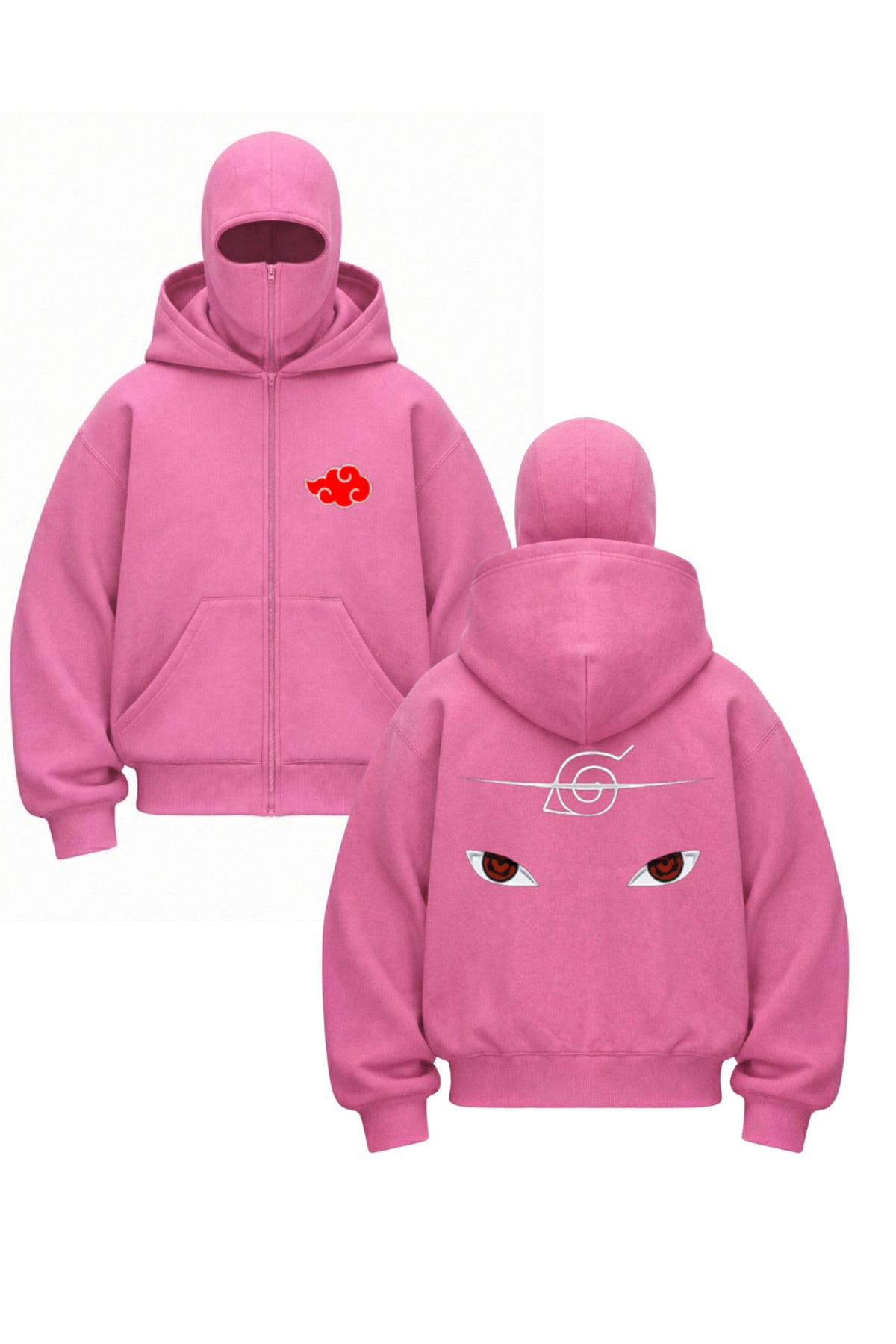 Kar Maskeli Balaclava Anime Naruto Series Baskılı Ninja Hoodie Sweatshirt