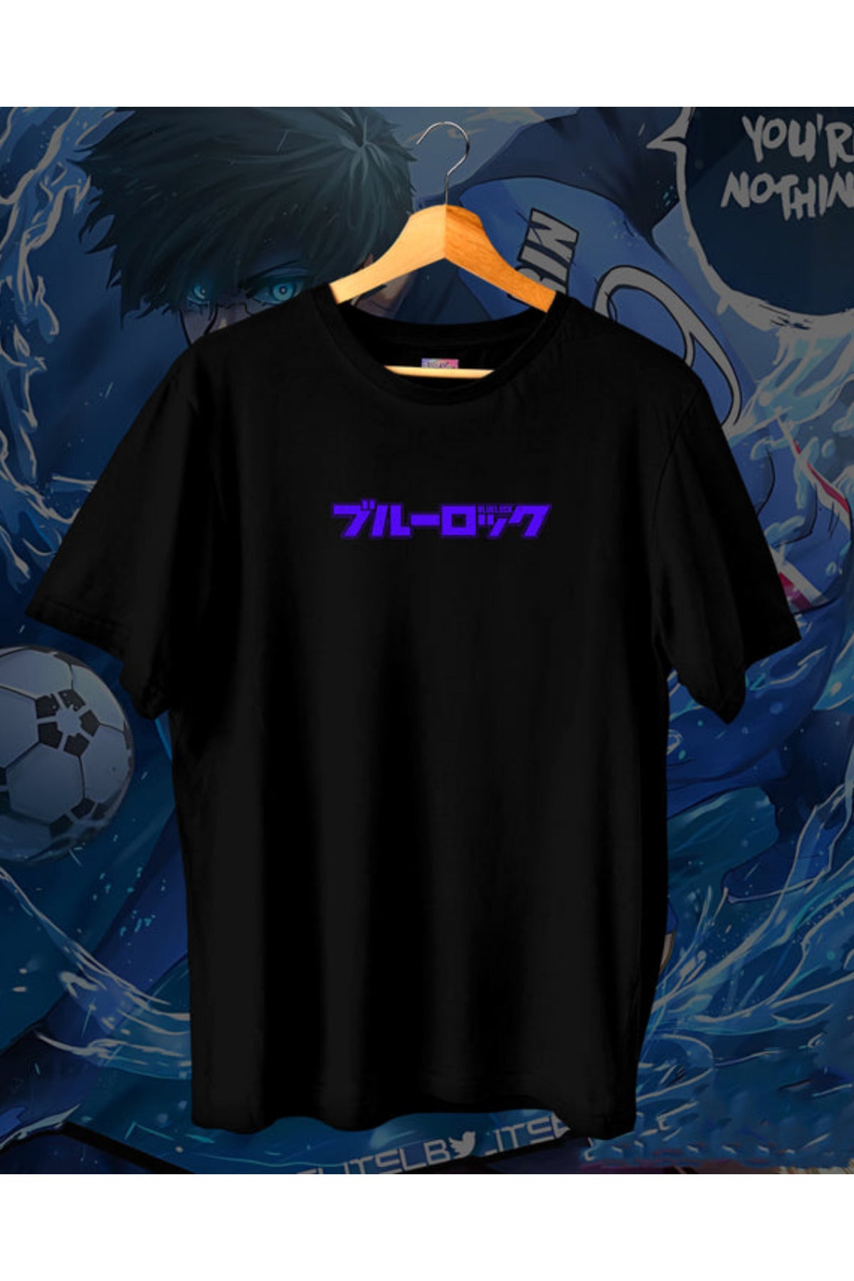 Anime Blue Lock Isagi Baskılı Unisex Oversize T-Shirt