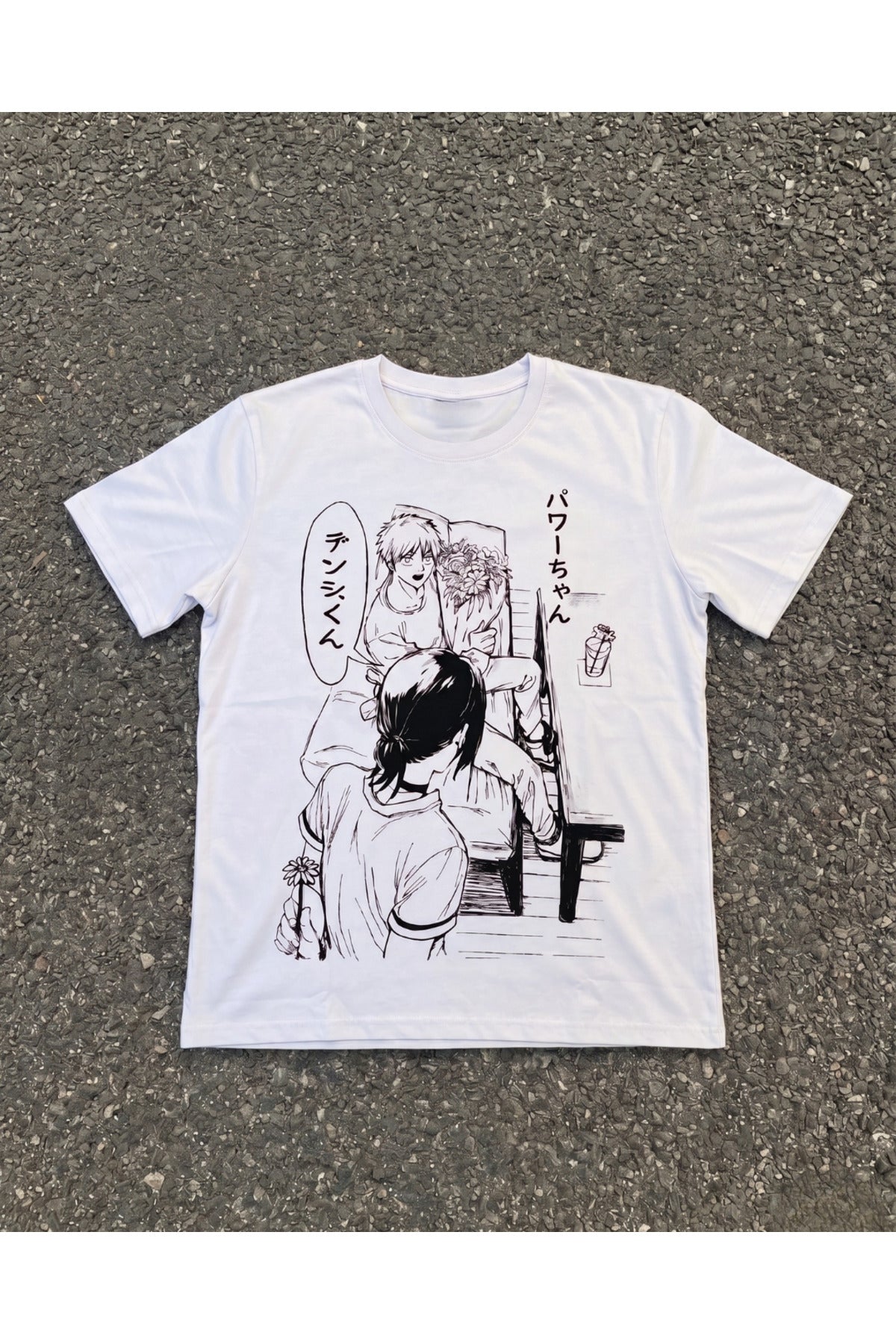 Anime Chainsaw Man Baskılı Unisex Oversize T-Shirt