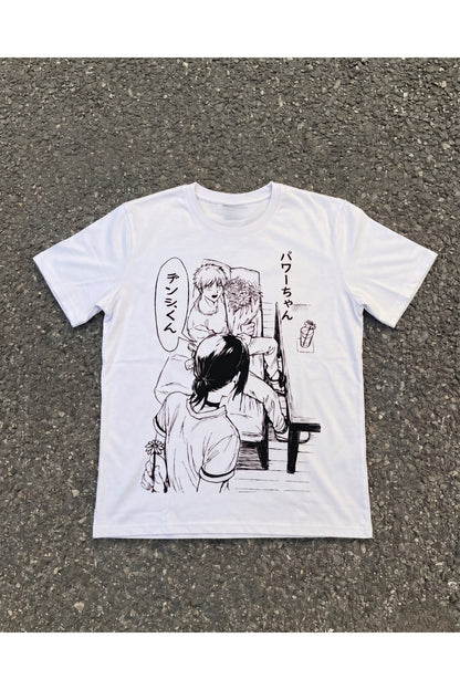 Anime Chainsaw Man Baskılı Unisex Oversize T-Shirt