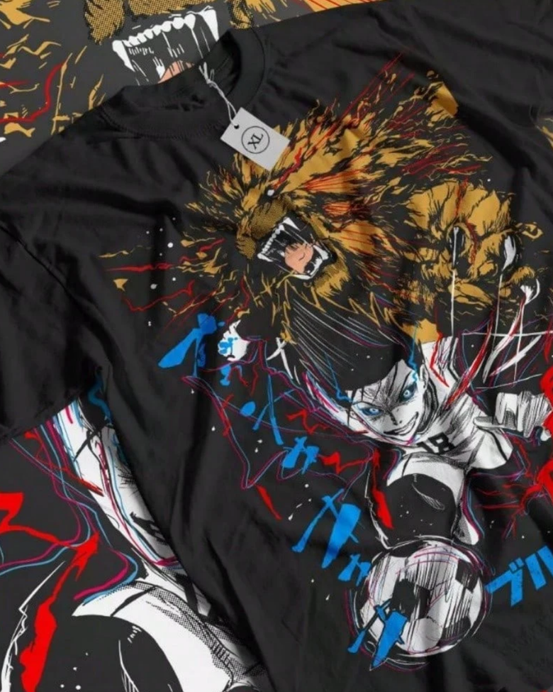 Anime Blue Lock Temalı Oversize Unisex T-Shirt