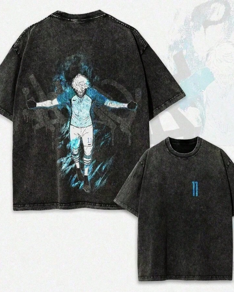 Anime Blue Lock Temalı Oversize Unisex T-Shirt
