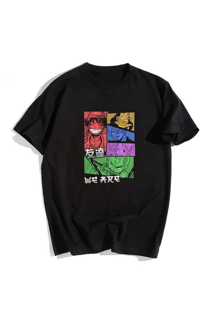 My Vısıon One Piece Siyah Unisex Oversize T-shirt