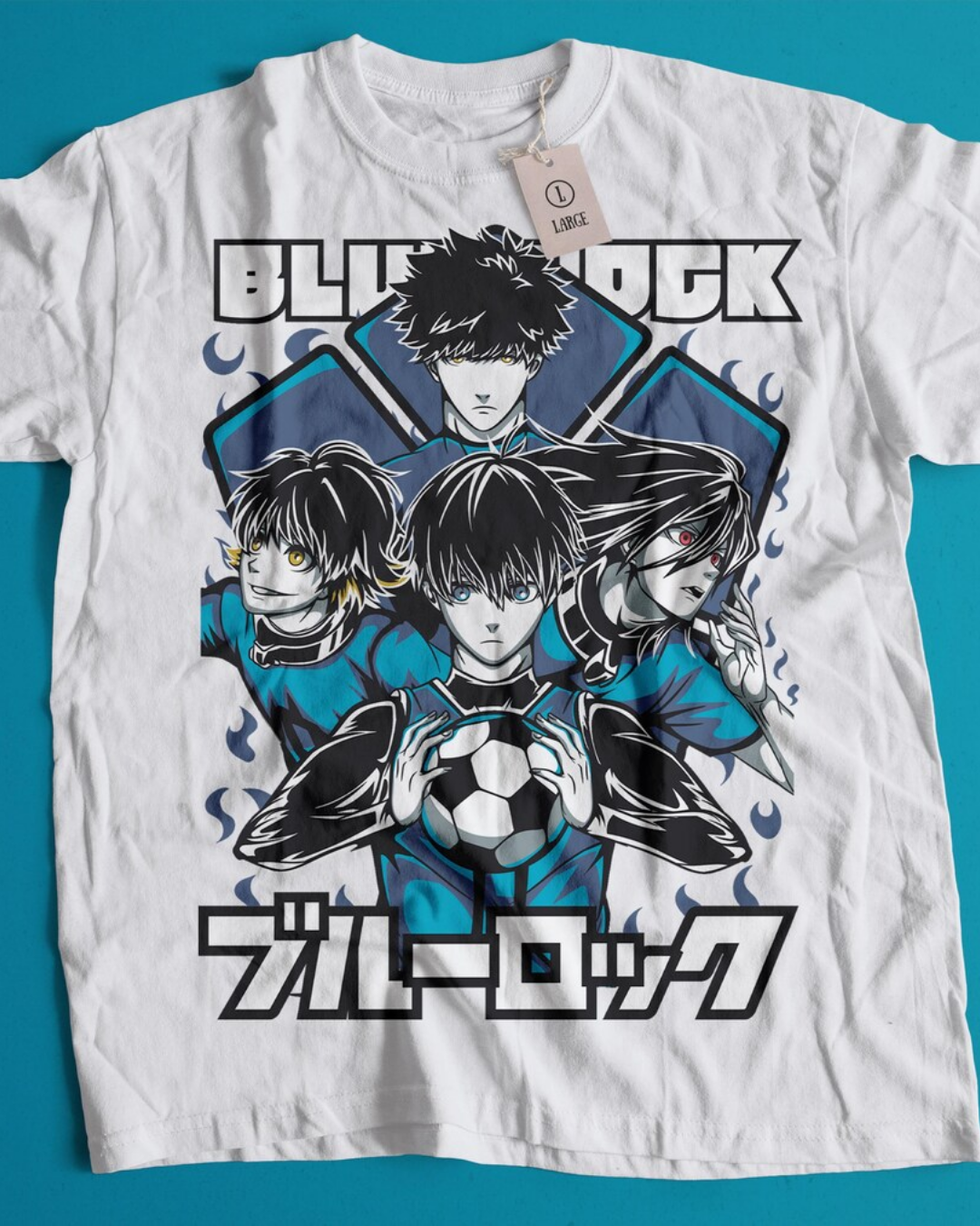 Anime Blue Lock Temalı Oversize Unisex T-Shirt