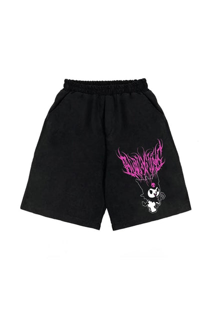 Ery Anime Harajuku Kuromi Sanrio Penye Unisex Şort