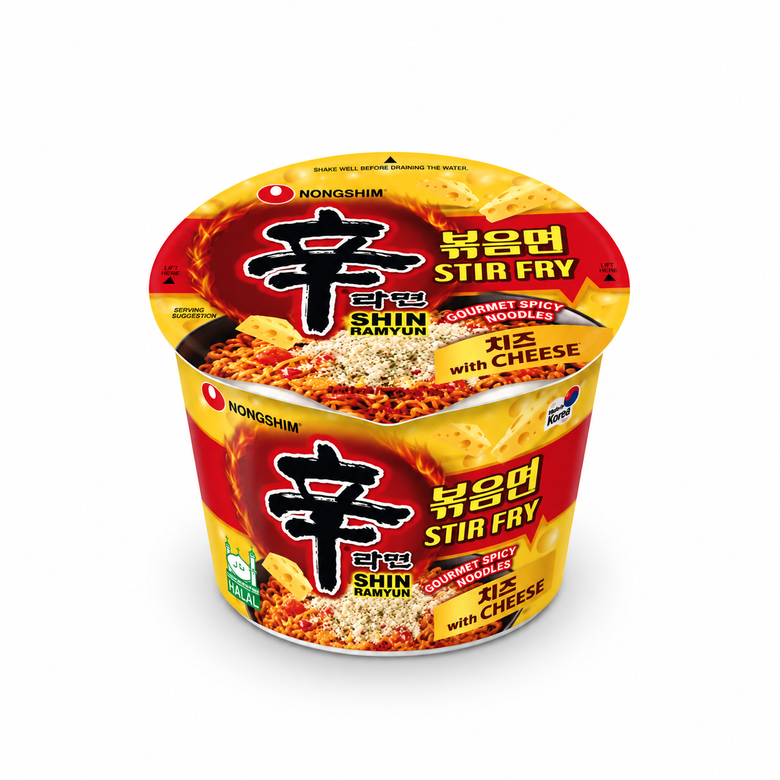 Nongshim Shin Ramyun Stir Fry Cheese – Peynirli Acılı Kore Noodle 🍜🧀