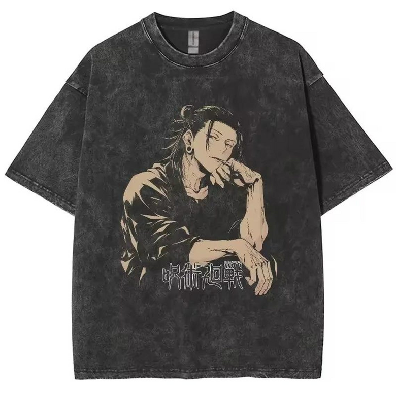 Anime Jujutsu Kaisen Temalı Oversize Unisex T-Shirt