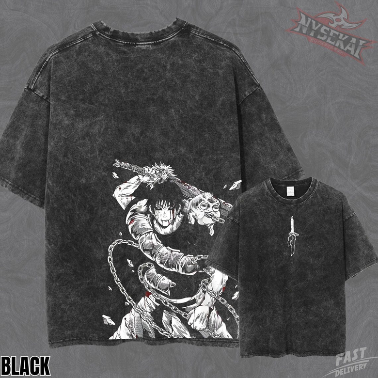 Anime Jujutsu Kaisen Temalı Oversize Unisex T-Shirt