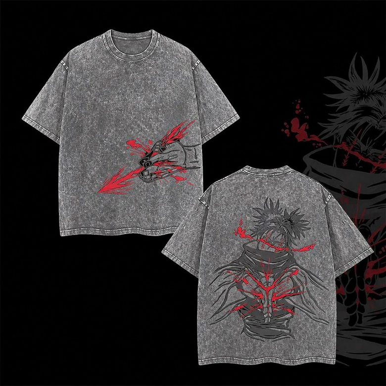 Anime Jujutsu Kaisen Temalı Oversize Unisex T-Shirt