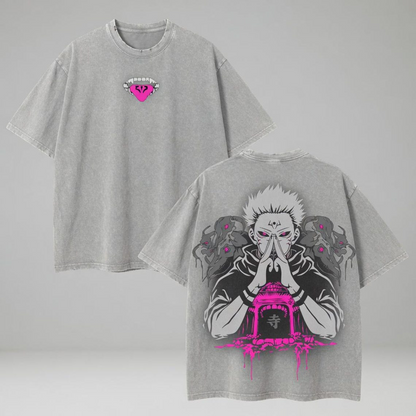 Anime Jujutsu Kaisen Temalı Oversize Unisex T-Shirt