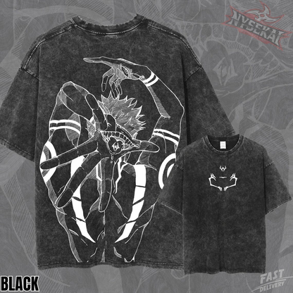 Anime Jujutsu Kaisen Temalı Oversize Unisex T-Shirt