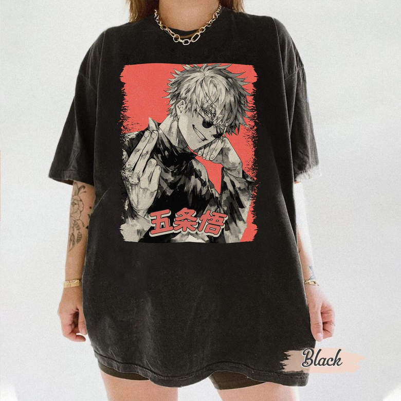 Anime Jujutsu Kaisen Temalı Oversize Unisex T-Shirt