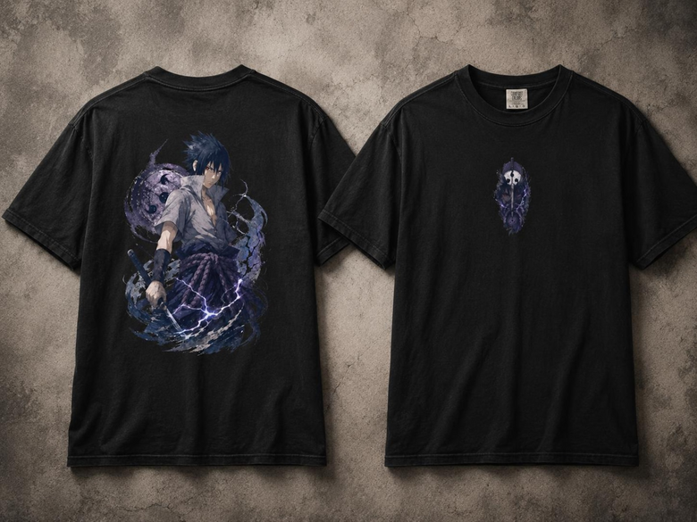 Anime Naruto Temalı Oversize Unisex T-Shirt