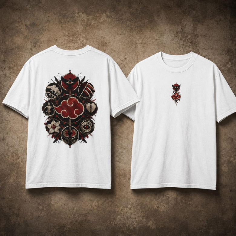 Anime Naruto Temalı Oversize Unisex T-Shirt