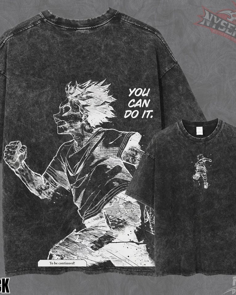 Anime My Hero Academia Temalı Oversize Unisex T-Shirt